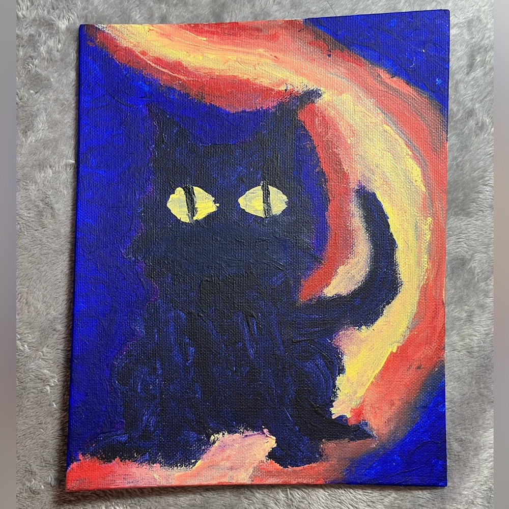 Voyage of the cosmic kitty painting